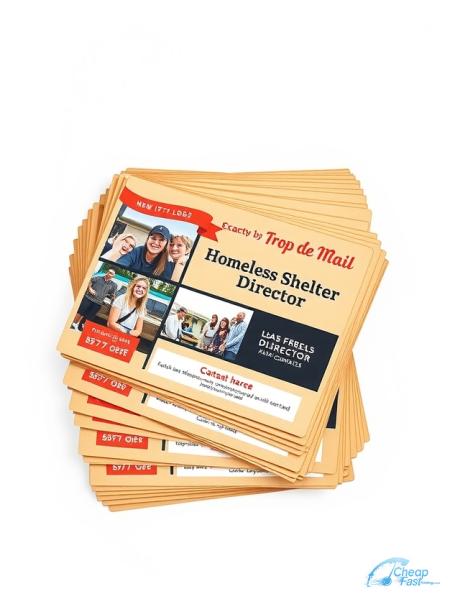 5000 Cost Effective 5x7 18pt Premium Kraft Homeless Shelter Director Bulk Postcards
