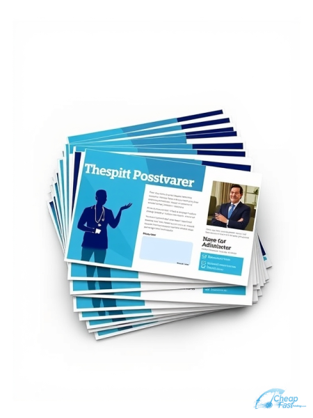 250 Affordable 8x10 18pt Ultra Premium Smooth White Hospital Administrator Bulk Postcards