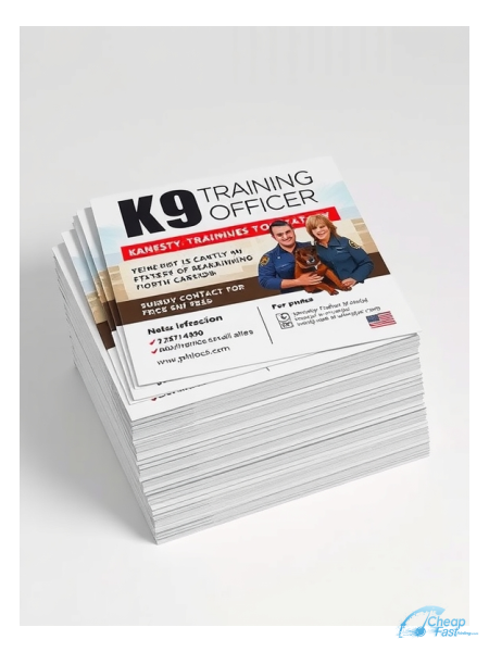 250 Speedy 2x4 18pt Ultra Premium Smooth White K9 Training Officer Bulk Postcards