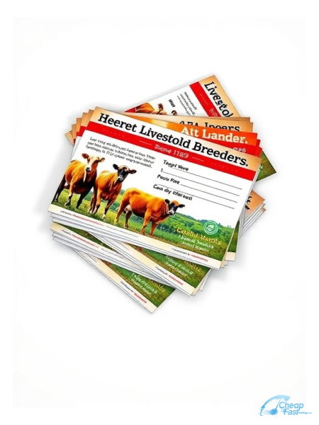 500 Economical 3.5x5.5 14pt Gloss Livestock Breeder Bulk Postcards