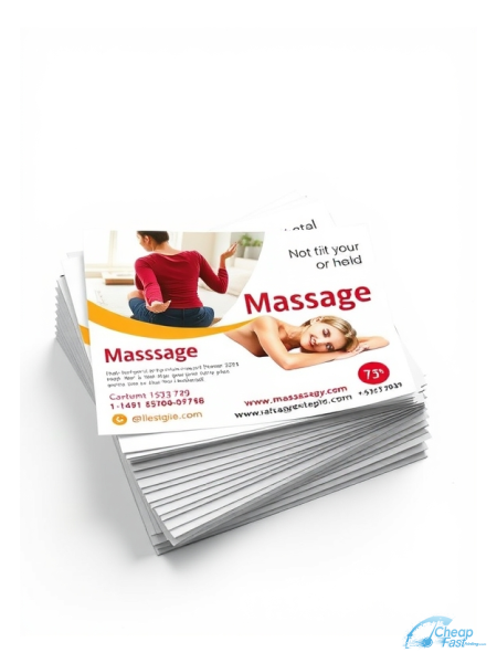 250 Low Price 3x3 13pt Premium Linen Massage Therapist Bulk Postcards