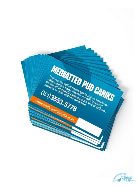 2500 Best Value 4.25x6 38pt Trifecta Blue With Velvet Finish Mediator Bulk Postcards