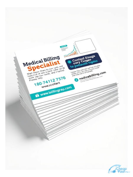 500 Low Priced 3x4 14pt Gloss Medical Billing Specialist Bulk Postcards