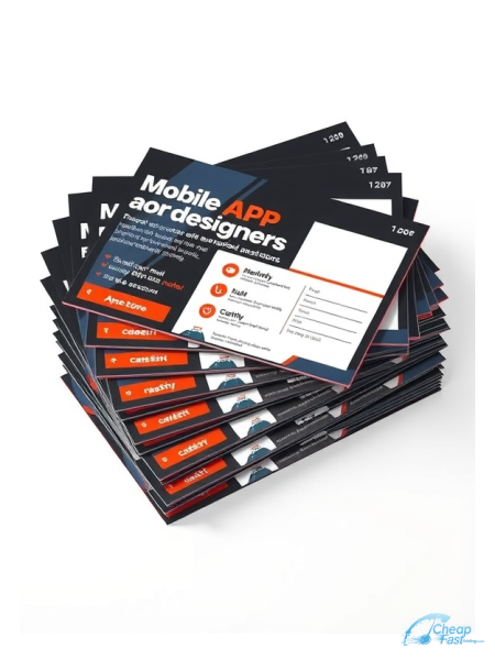 Mobile App Designer 5.5" x 8.5" Postcards printed on premium cardstock