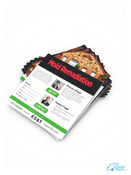 1000 Quick 6x11 38pt Trifecta Black With Velvet Finish Mold Remediation Specialist Bulk Postcards