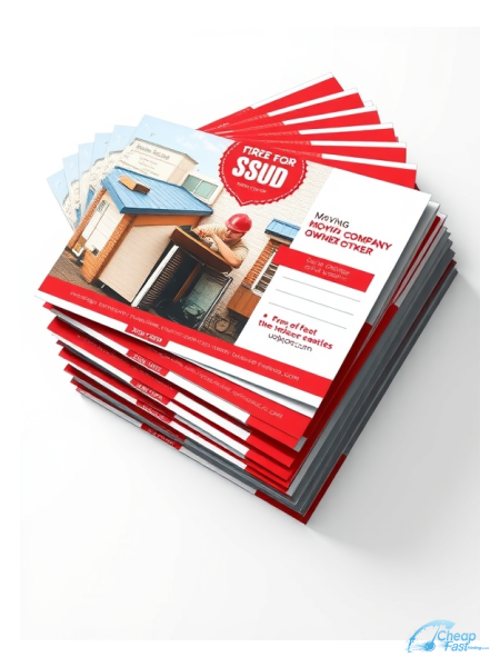 5000 Express 6.5x9 38pt Trifecta Red With Velvet Finish Moving Company Owner Bulk Postcards