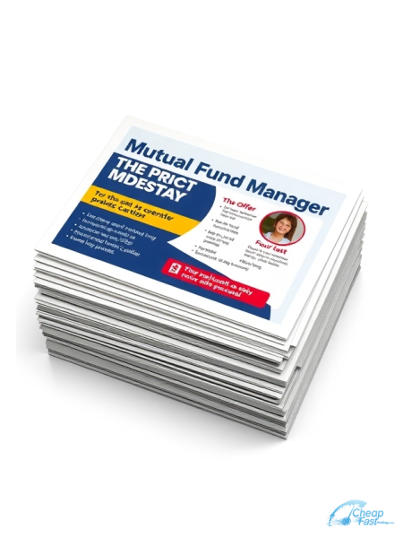 250 Speedy 8x8 13pt Premium Linen Mutual Fund Manager Bulk Postcards