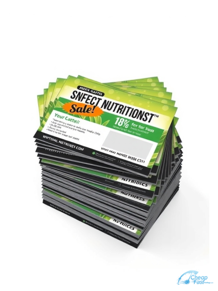 1000 Deal 4x4 38pt Trifecta Black With Velvet Finish Nutritionist Bulk Postcards