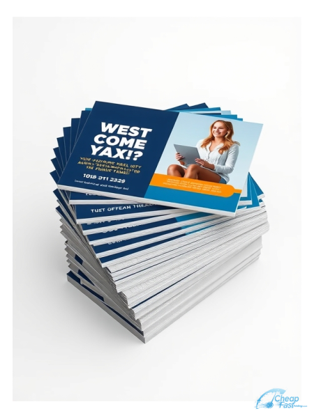 2500 Cut Rate 4x6 38pt Trifecta Blue With Velvet Finish Occupational Therapist Bulk Postcards