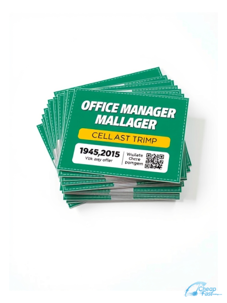 500 Economical 3x3 24pt Trifecta Green With Velvet Finish Office Manager Bulk Postcards