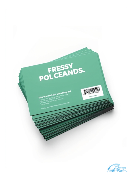 500 Price Savvy 4.25x5.5 24pt Trifecta Green With Velvet Finish Perfumer Bulk Postcards