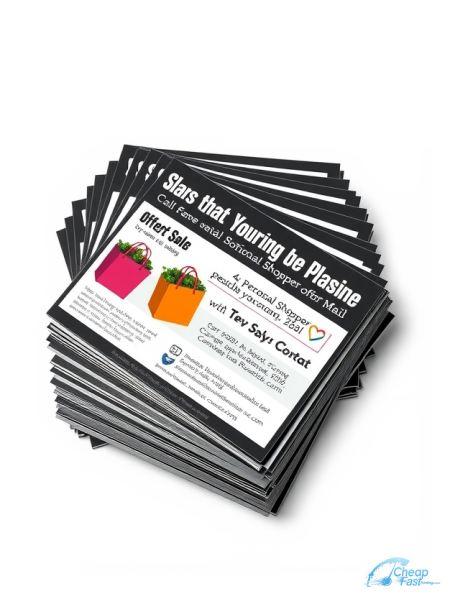 1000 Deal 4.25x6 38pt Trifecta Black With Velvet Finish Personal Shopper Bulk Postcards