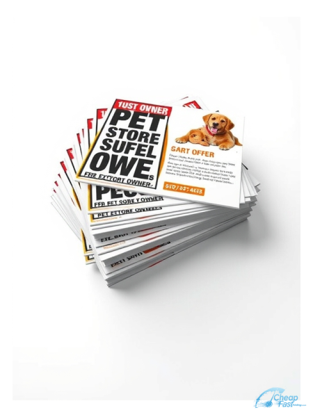 100 Low Rate 4.5x6.5 100lb Matte Cover Pet Store Owner Bulk Postcards