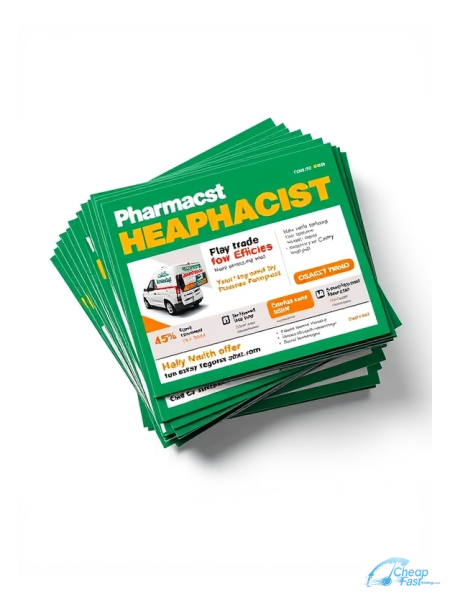 500 Rush 5x7 24pt Trifecta Green With Velvet Finish Pharmacist Retail Bulk Postcards