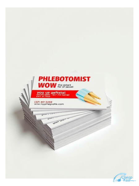 500 Fast 5x5 14pt Gloss Phlebotomist Bulk Postcards