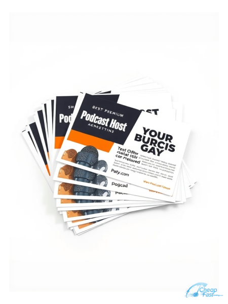 250 Speedy 6x9 18pt Ultra Premium Smooth White Podcast Host Bulk Postcards