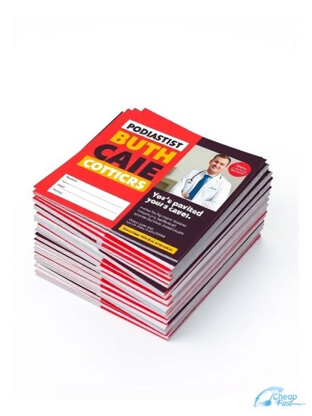 5000 Accelerated 6x8 38pt Trifecta Red With Velvet Finish Podiatrist Bulk Postcards