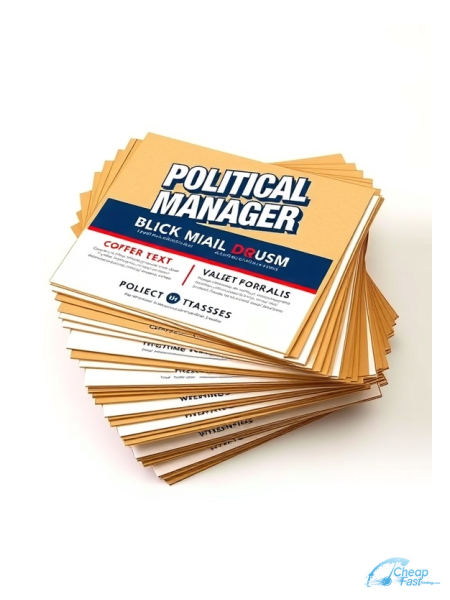 Political Campaign Manager 8" x 8" Postcards printed on premium cardstock