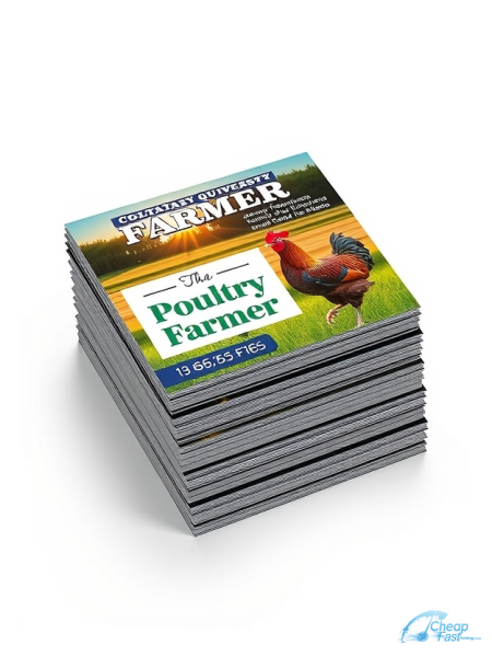 1000 Swift 6.5x8 38pt Trifecta Black With Velvet Finish Poultry Farmer Bulk Postcards