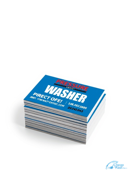 2500 Prompt 6.5x9 38pt Trifecta Blue With Velvet Finish Pressure Washer Bulk Postcards