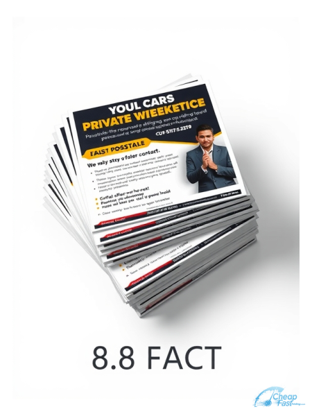 100 Cheap 8x8 100lb Matte Cover Private Investigator Bulk Postcards