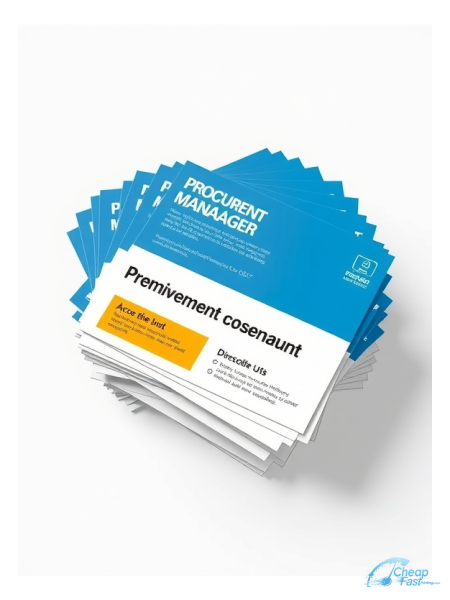 500 Economical 8.5x11 14pt Gloss Procurement Manager Bulk Postcards