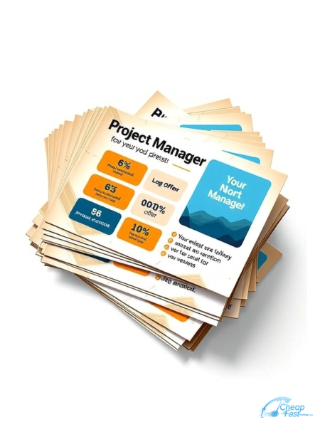 5000 Discount 2x4 18pt Premium Kraft Project Manager Bulk Postcards