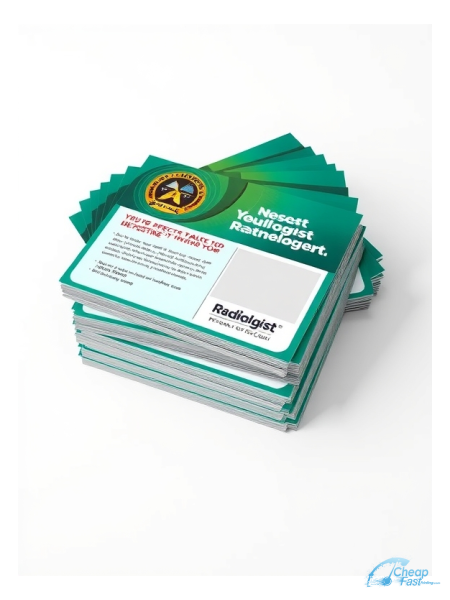 500 Low Priced 3x4 24pt Trifecta Green With Velvet Finish Radiologist Bulk Postcards