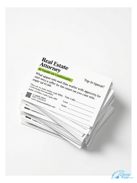 250 Low Price 3.5x5.5 18pt Ultra Premium Smooth White Real Estate Attorney Bulk Postcards