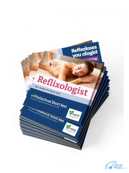2500 Best Value 3x6 38pt Trifecta Blue With Velvet Finish Reflexologist Bulk Postcards