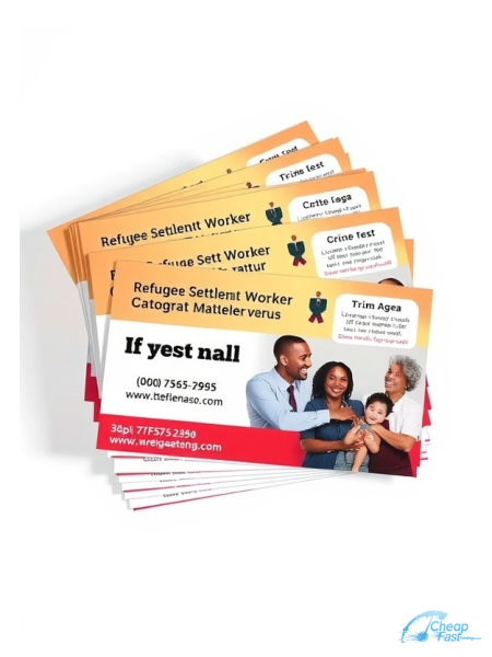 5000 Cost Effective 3.5x5 38pt Trifecta Red With Velvet Finish Refugee Settlement Worker Bulk Postcards