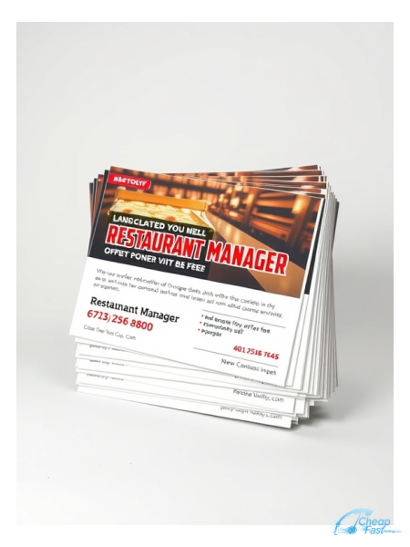 Restaurant Manager 4.25" x 6" Postcards printed on premium cardstock