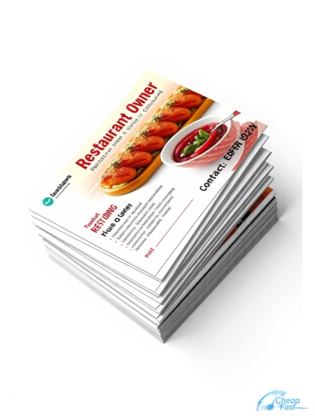 Restaurant Owner 4.25" x 11" EDDM® Postcards printed on premium cardstock