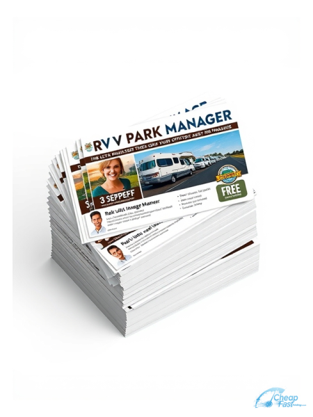 250 Entry Level 4.25x5.5 18pt Ultra Premium Smooth White Rv Park Manager Bulk Postcards