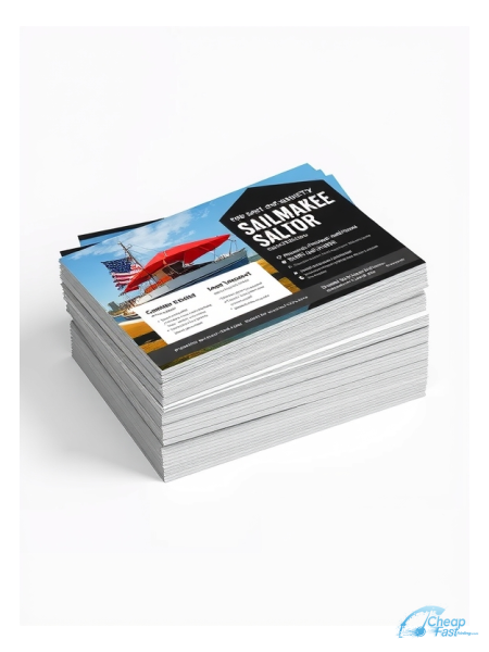 1000 Quick 4.25x11 38pt Trifecta Black With Velvet Finish Sailmaker Bulk Postcards