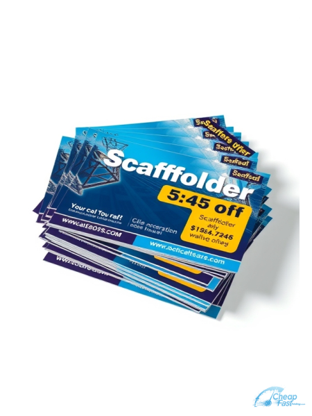2500 Rapid 4.5x4.5 38pt Trifecta Blue With Velvet Finish Scaffolder Bulk Postcards