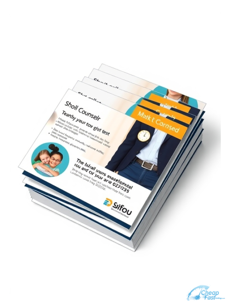 School Counselor 6.5" x 12" EDDM® Postcards printed on premium cardstock