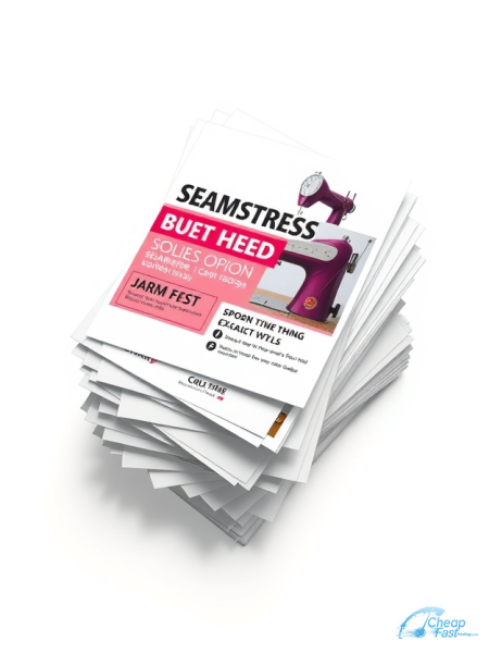 500 Rush 5x7 14pt Gloss Seamstress Bulk Postcards