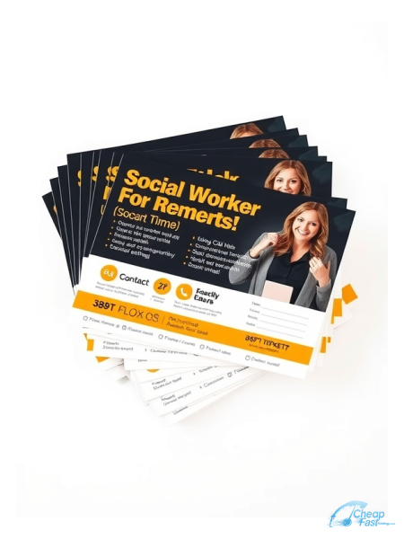 1000 Low Cost 6.5x9 38pt Trifecta Black With Velvet Finish Social Worker Bulk Postcards