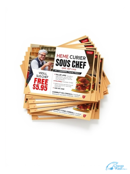 5000 Reduced Price 4.5x4.5 18pt Premium Kraft Sous Chef Bulk Postcards