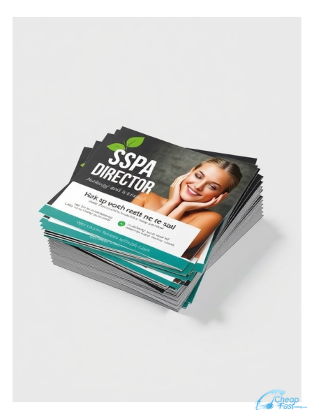 1000 Bargain 3.5x8.5 38pt Trifecta Black With Velvet Finish Spa Director Bulk Postcards