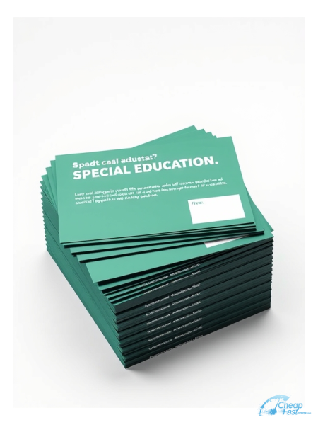 500 Economical 8.5x11 24pt Trifecta Green With Velvet Finish Special Education Advocate Bulk Postcards