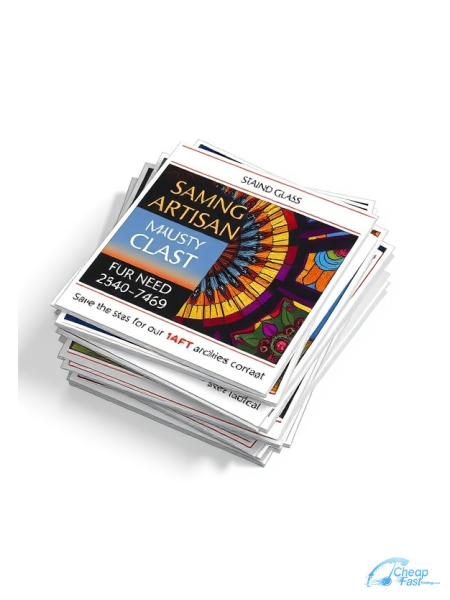 1000 Bargain 9x12 14pt Uncoated Stained Glass Artisan Bulk Postcards