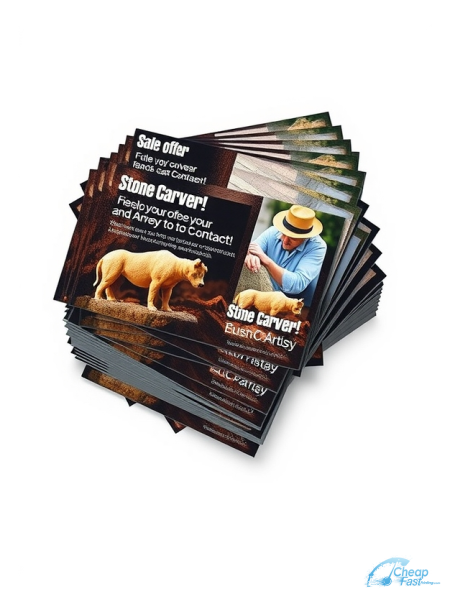 1000 Quick 5x7 38pt Trifecta Black With Velvet Finish Stone Carver Masonry Artist Bulk Postcards