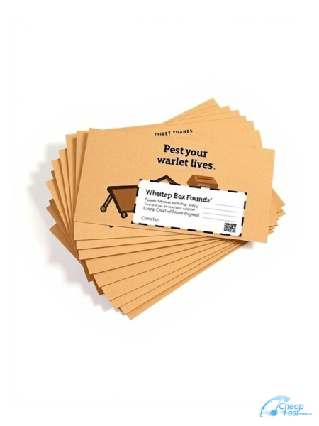 5000 Cost Effective 2.75x8.5 18pt Premium Kraft Subscription Box Founder Bulk Postcards