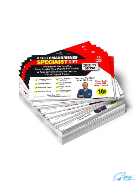 500 Fast 4x4 14pt Gloss Telecommunications Specialist Bulk Postcards