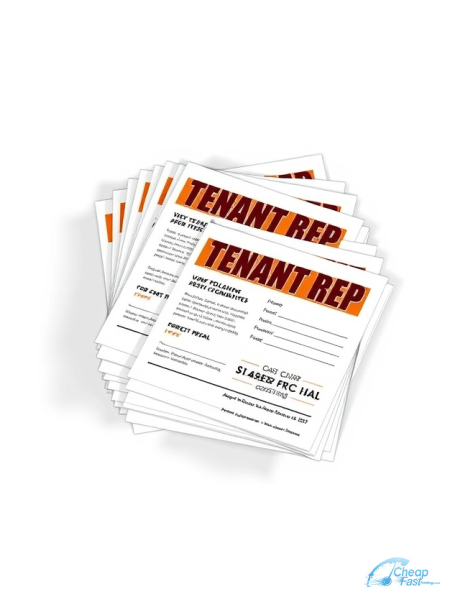 1000 Quick 4x6 14pt Uncoated Tenant Rep Bulk Postcards