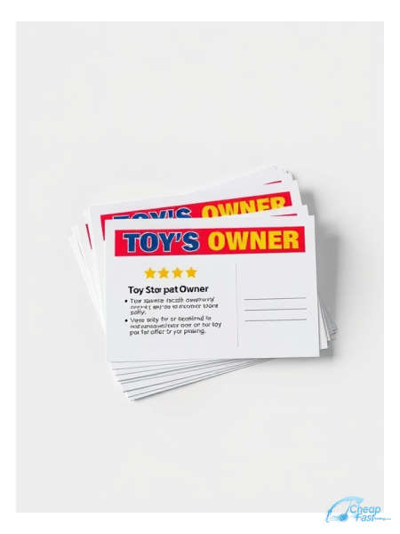 250 Speedy 4.25x6 18pt Ultra Premium Smooth White Toy Store Owner Bulk Postcards