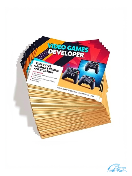 Video Game Developer 4.5" x 11" EDDM® Postcards printed on premium cardstock