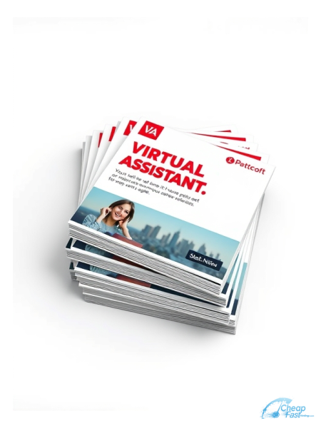 500 Price Savvy 9x12 14pt Gloss Virtual Assistant Va Bulk Postcards